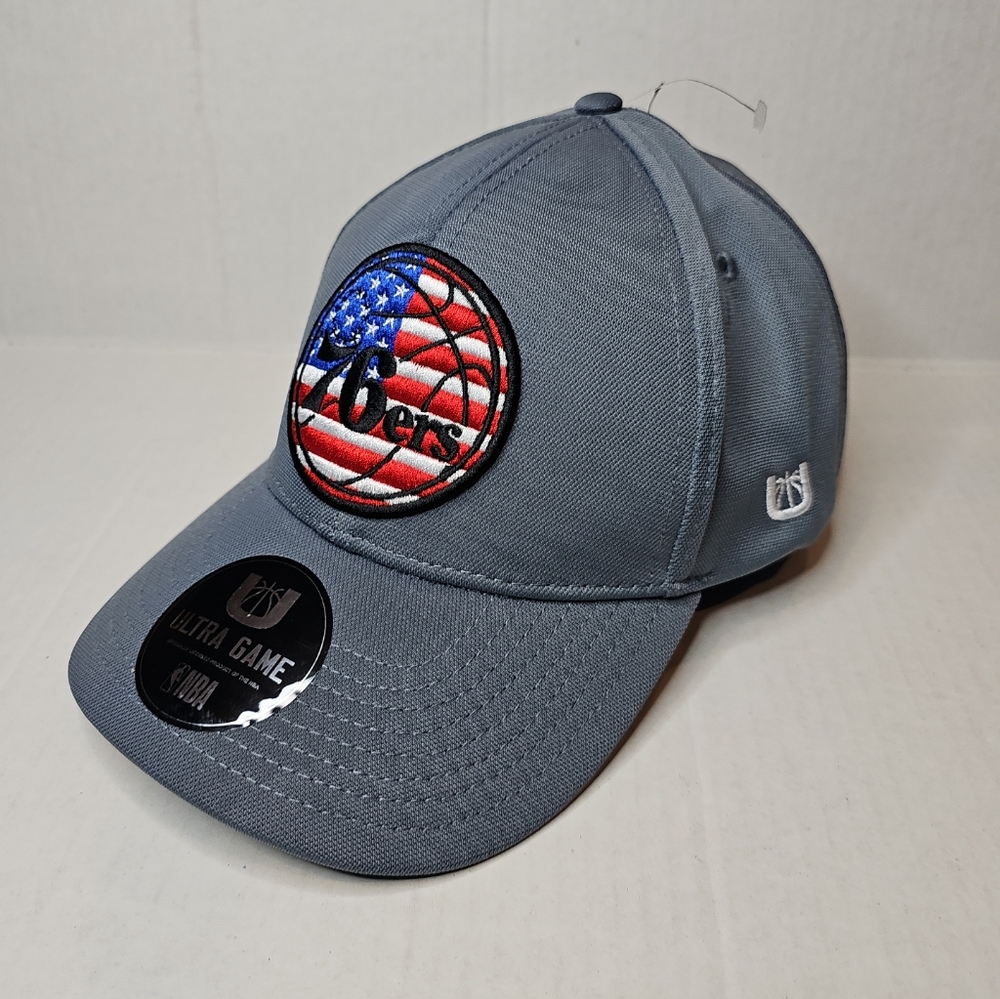 Philadelphia 76ers USA Flag Ultra Game Grey Hat Cap One Size Fits Most NWT New